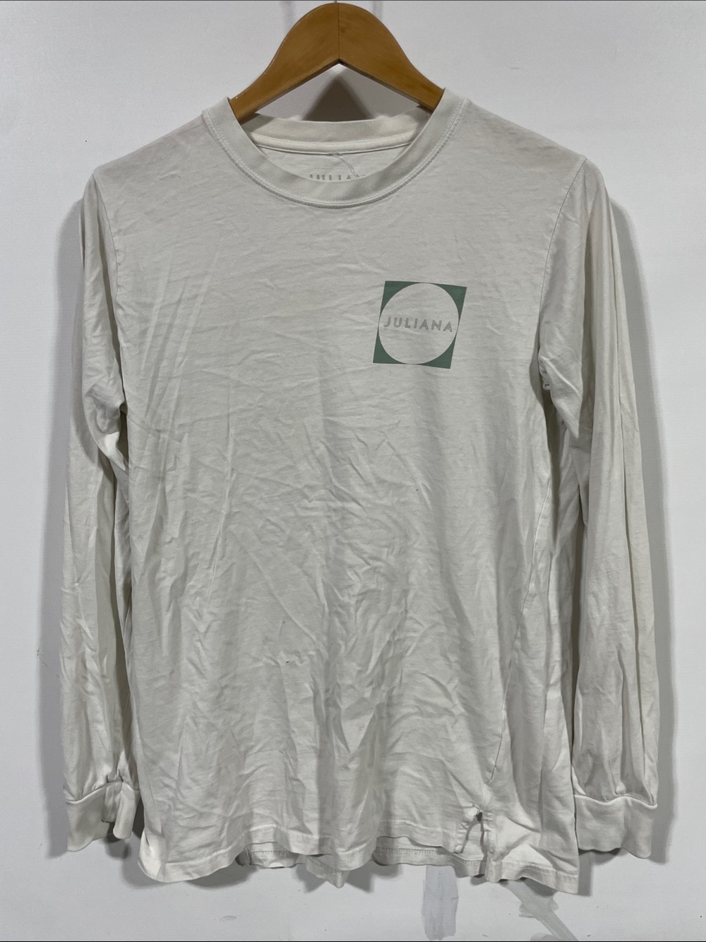 Juliana Women's Long-Sleeve Crewneck Tee in Off-White